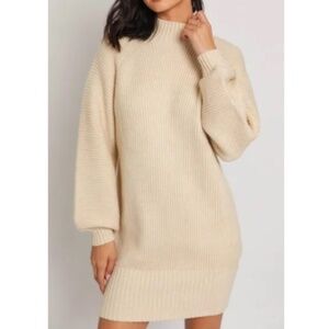 Le Lis Mock Cozy Long Sleeve Sweater Dress Size S